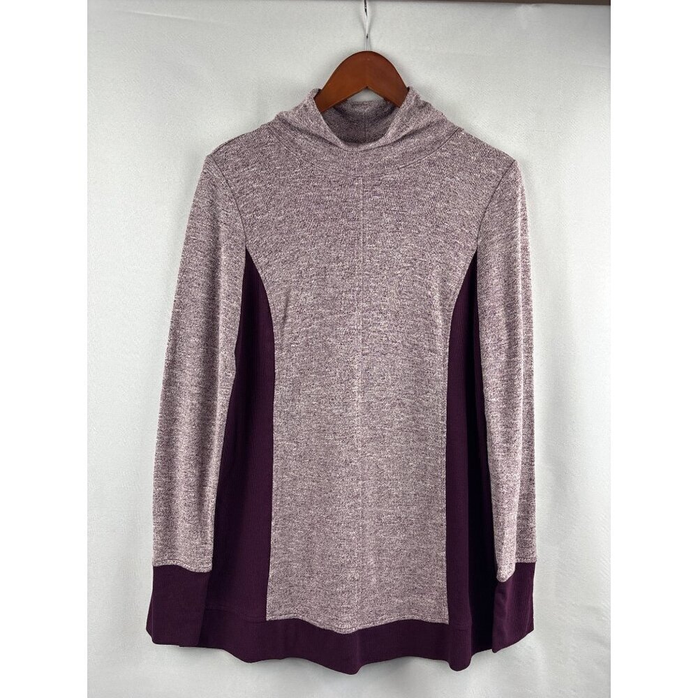 H By Halston Womens Long Sleeve Color Block Sweater Size M
